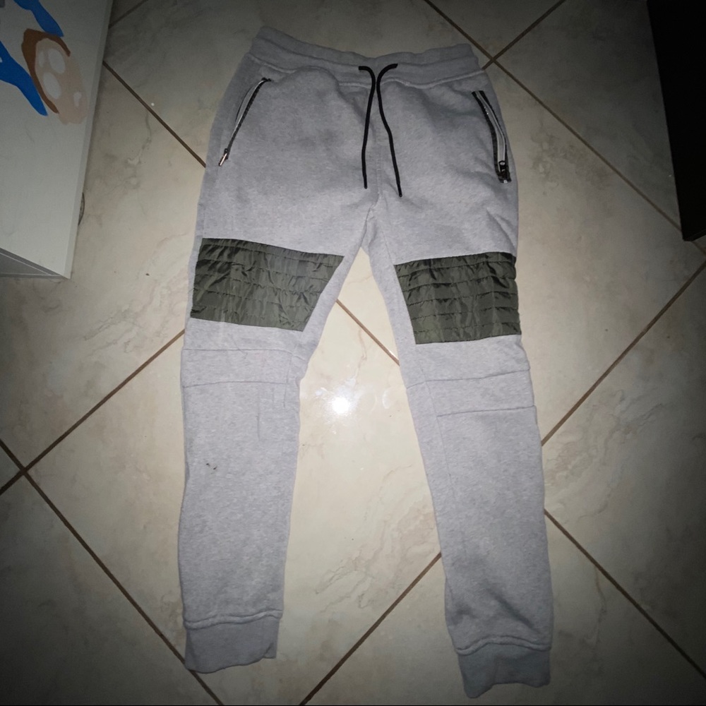MENS GREY FLEECE JOGGERS
